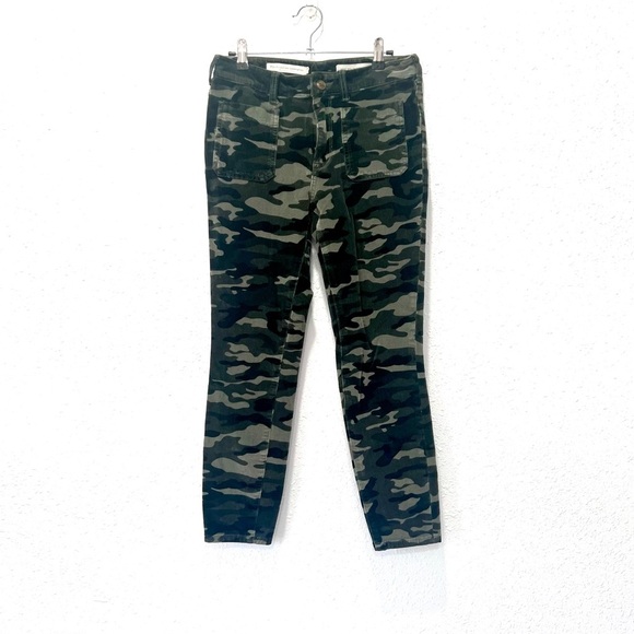 Pilcro corduroy cotton spandex blend Camouflage Skinny Pants 28 - Picture 1 of 9